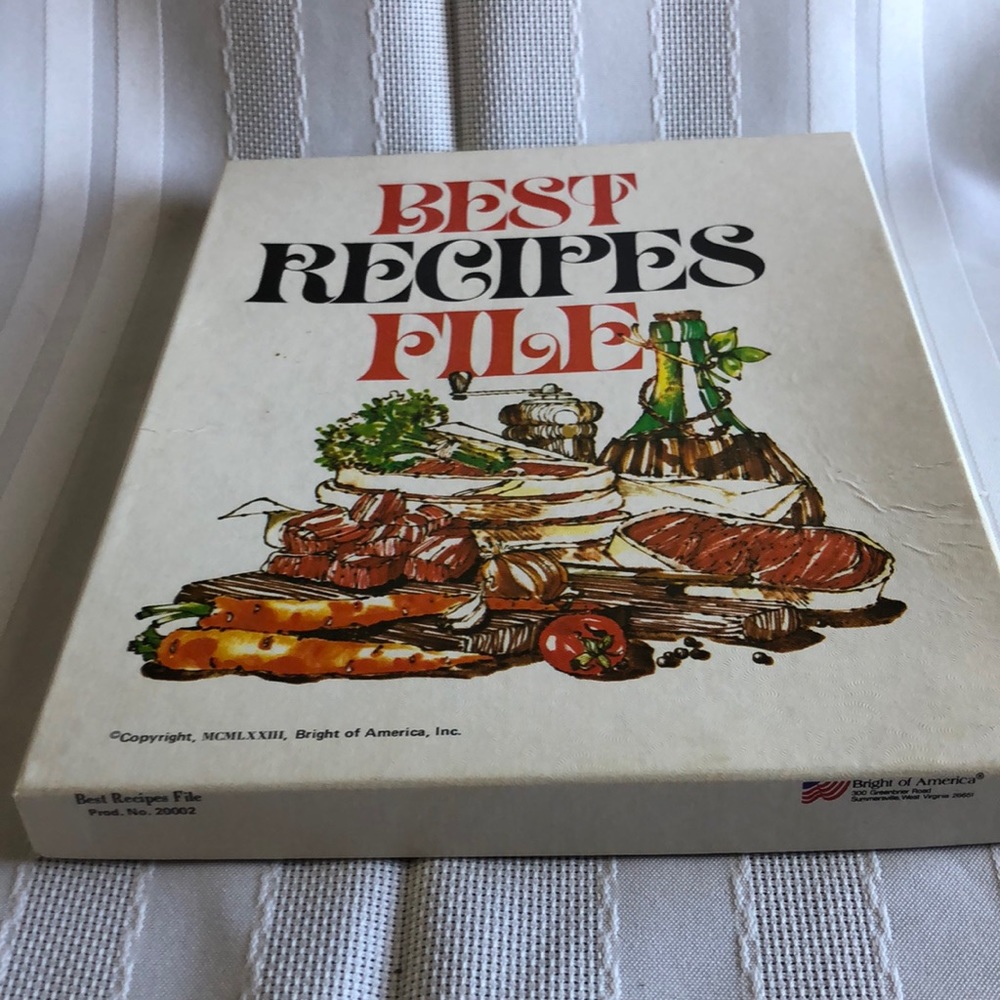 Bright of America best recipes file never been used vintage